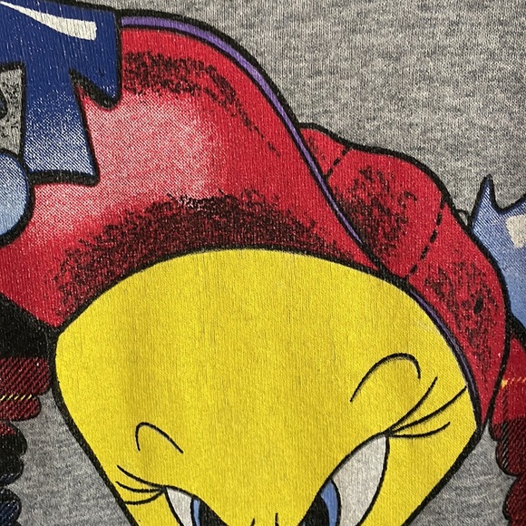 Vintage Looney Tunes Freeze Tweety Bird Get A Life Graphic Sweatshirt - Picture 6 of 13